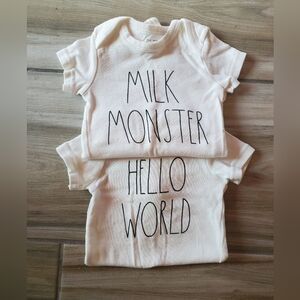 Rae Dunn White Bodysuit Minimalist Design